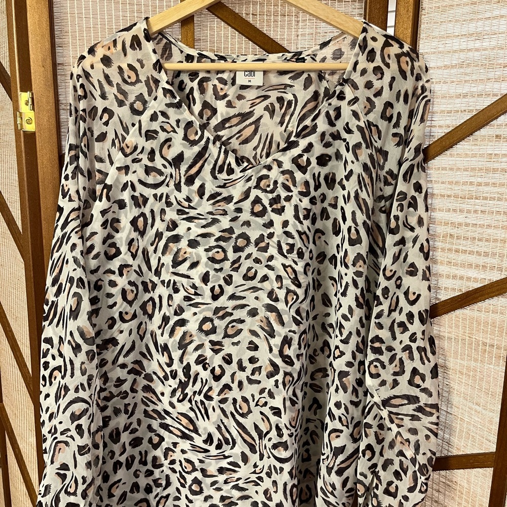 CAbi Leopard Print Women's Top